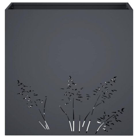 VidaXL Doniczka ogrodowa antracytowy 50 x 30 x 49 cm Stal zimnogięta