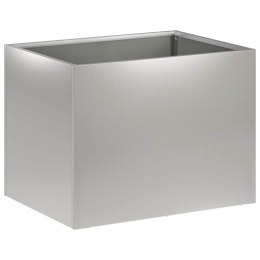 VidaXL Doniczka ogrodowa srebrny 40 x 30 x 30 cm Stal ocynkowana