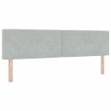 VidaXL Łóżko sprężynowe Z zagłówkiem Jasnoszary 200 x 180 cm Aksamit