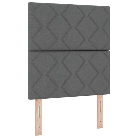 VidaXL Łóżko sprężynowe z poduszką Ciemnoszary 200 x 80 cm tkanina