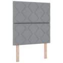 VidaXL Łóżko sprężynowe z poduszką Jasnoszary 200 x 80 cm tkanina