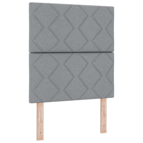 VidaXL Łóżko sprężynowe z poduszką Jasnoszary 200 x 80 cm tkanina