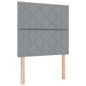 VidaXL Łóżko sprężynowe z poduszką Jasnoszary 200 x 90 cm tkanina
