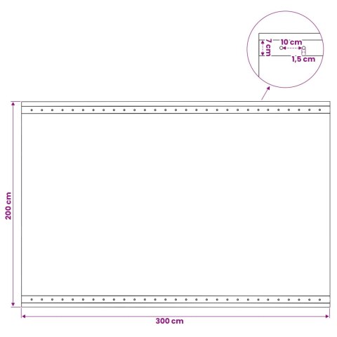 PLANDEKA LENO 260G/M² 2X 3M BIAŁA