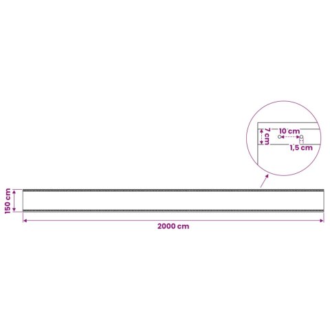 PLANDEKA PŁACHTA OCHRONNA LENO 260G/M² 1,5X20M BIAŁA