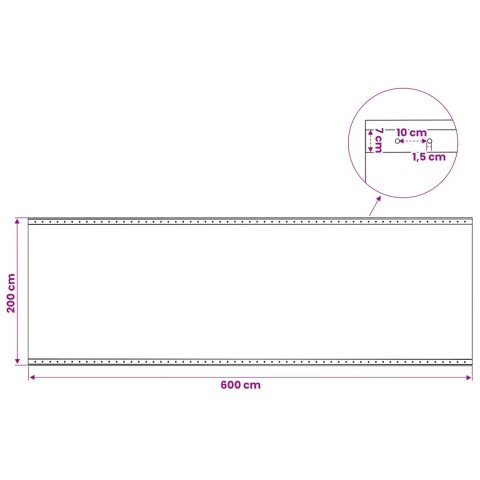 PLANDEKA PŁACHTA OCHRONNA LENO 260G/M² 2X 6M BIAŁA