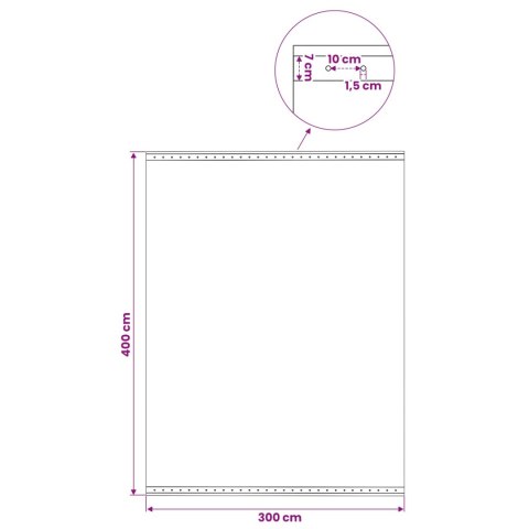 PLANDEKA PŁACHTA OCHRONNA LENO 260G/M² 4X3M BIAŁA