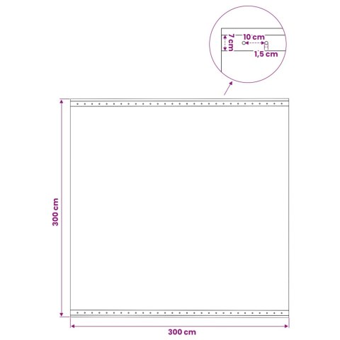PLANDEKA LENO 260G/M² 3X3M BIAŁA