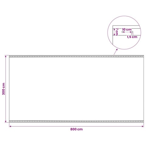 PLANDEKA LENO 260G/M² 4X8M BIAŁA