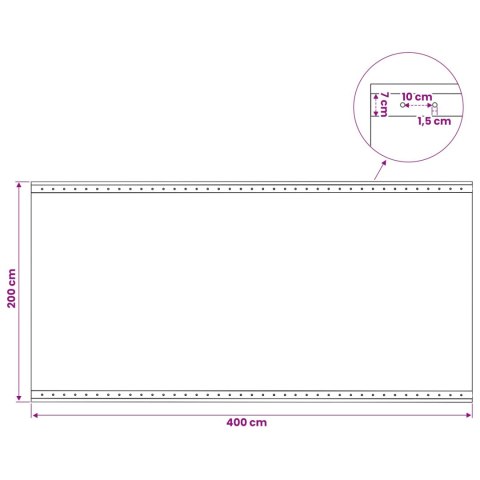 PLANDEKA PŁACHTA OCHRONNA LENO 260G/M² 2X 4M BIAŁA