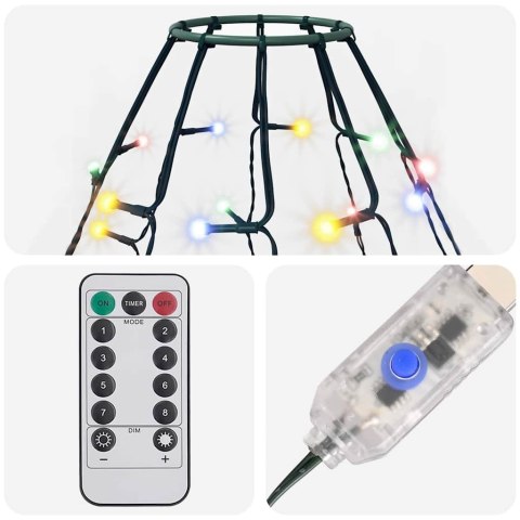 SIATKA LAMPEK CHOINKOWYCH 180 KOLOROWYCH DIOD LED 180CM