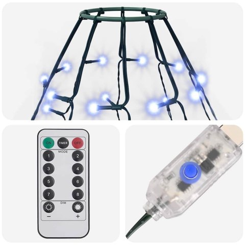 SIATKA LAMPEK CHOINKOWYCH 180 NIEBIESKICH LED 180CM