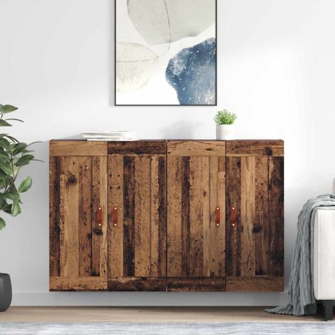 VidaXL Szafka wisząca 2 szt. Stare drewno 69,5 x 34 x 90 cm