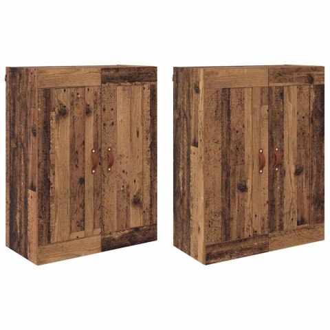VidaXL Szafka wisząca 2 szt. Stare drewno 69,5 x 34 x 90 cm