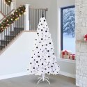 VidaXL Sztuczna choinka z 300 diodami LED Biały 240 cm PVC i stal