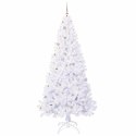 VidaXL Sztuczna choinka z 300 diodami LED Biały 240 cm PVC i stal