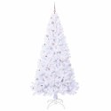 VidaXL Sztuczna choinka z 300 diodami LED Biały 240 cm PVC i stal