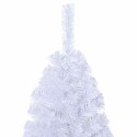VidaXL Sztuczna choinka z 300 diodami LED Biały 240 cm PVC i stal