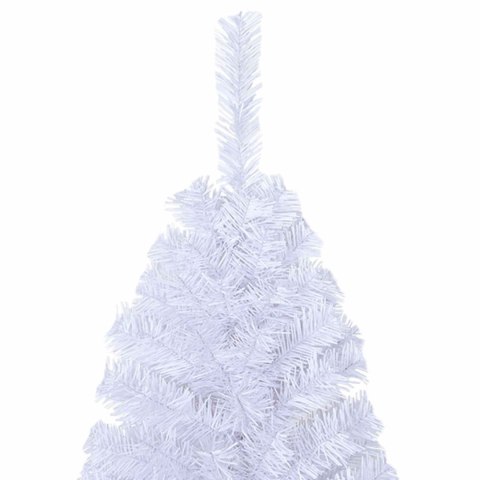 VidaXL Sztuczna choinka z 300 diodami LED Biały 240 cm PVC i stal
