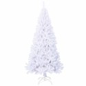VidaXL Sztuczna choinka z 300 diodami LED Biały 240 cm PVC i stal