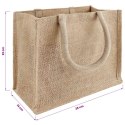 VidaXL Torebki jutowe 5 naturalny 26 x 22 x 14 cm 100% Juta Tossa