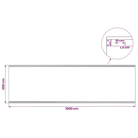 PLANDEKA LENO 260G/M² 3X10M BIAŁA