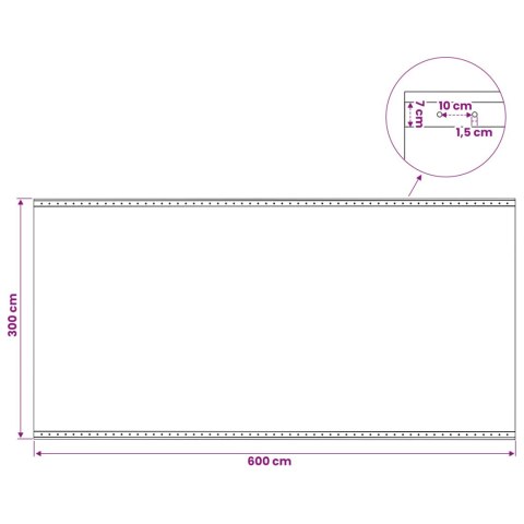 PLANDEKA LENO 260G/M² 3X6M BIAŁA