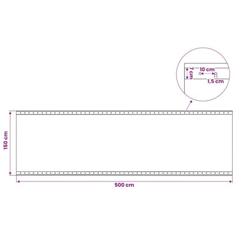PLANDEKA OGRODOWA 2 SZT. 260G/M² 1,5X5M BIAŁA LENO