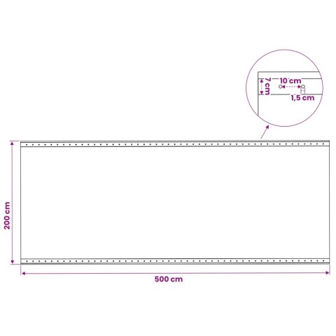 PLANDEKI LENO 2 SZT. 260G/M² 2X5M BIAŁE