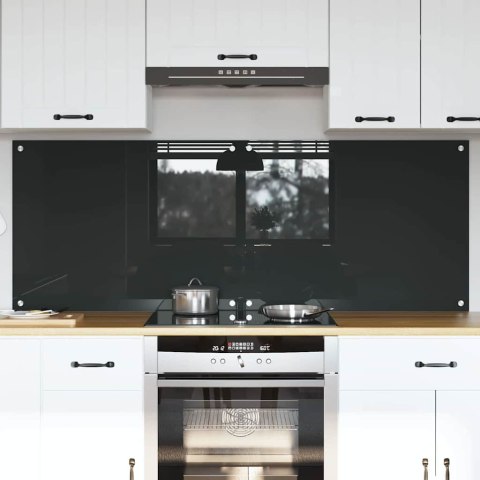 VidaXL Panel kuchenny 2 szt. Ciemnoszary 80 x 60 cm szkło hartowane