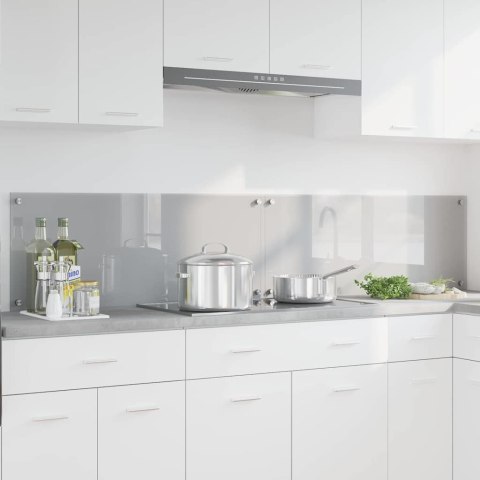 VidaXL Panel kuchenny 2 szt. Jasnoszary 100 x 40 cm szkło hartowane