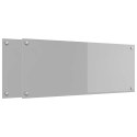 VidaXL Panel kuchenny 2 szt. Jasnoszary 100 x 40 cm szkło hartowane