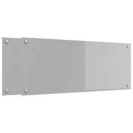 VidaXL Panel kuchenny 2 szt. Jasnoszary 100 x 40 cm szkło hartowane