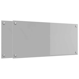 PANEL KUCHENNY 2 SZT. JASNOSZARY 90 X 40 CM SZKŁO HARTOWANE