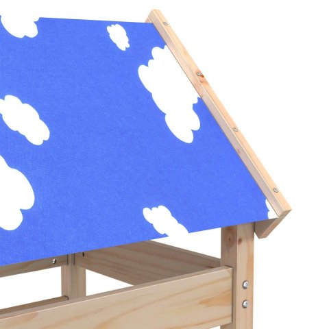 VidaXL Wieża zabaw Brązowy 85 x 52,5 x 239 cm Lite drewno sosnowe