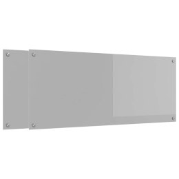 VidaXL Panel kuchenny 2 szt. Jasnoszary 120 x 50 cm szkło hartowane