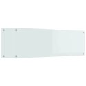 VidaXL Panel kuchenny 2 szt. Biały 120 x 40 cm szkło hartowane