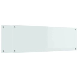 VidaXL Panel kuchenny 2 szt. Biały 120 x 40 cm szkło hartowane
