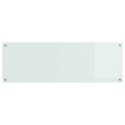 VidaXL Panel kuchenny 2 szt. Biały 120 x 40 cm szkło hartowane