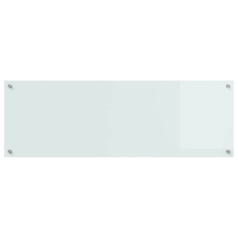 VidaXL Panel kuchenny 2 szt. Biały 120 x 40 cm szkło hartowane