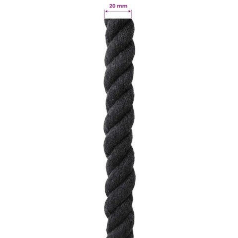 LINA BAWEŁNIANA 20 MM 25 M CZARNY 100% BAWEŁNA