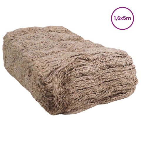 VidaXL Mata embankment z juty naturalny 1,6 x 5 m 100% Juta Tossa