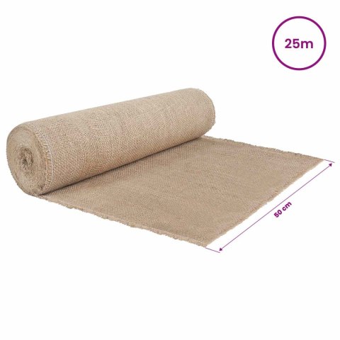VidaXL Rolka Jutowa Naturalny 50 x 2500 cm