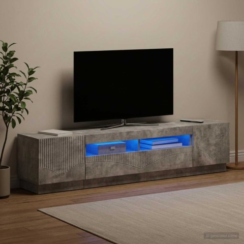VidaXL 5-częściowa szafka RTV z LED Betonowy szary Drewno inżynieryjne