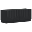 VidaXL 5-częściowa szafka RTV z LED Czarny Drewno inżynieryjne