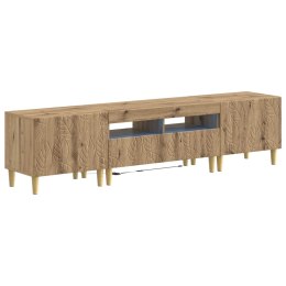 VidaXL 5-częściowa szafka RTV z LED Dąb artisan Drewno inżynieryjne