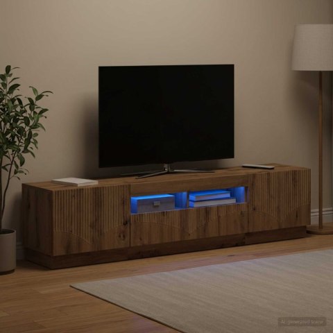 VidaXL 5-częściowa szafka RTV z LED Dąb artisan Drewno inżynieryjne