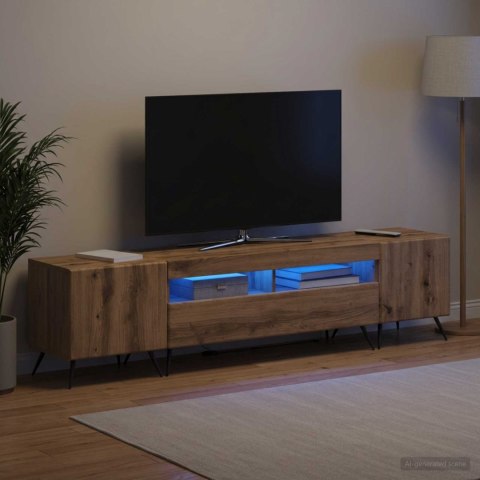 VidaXL 5-częściowa szafka RTV z LED Dąb artisan Drewno inżynieryjne