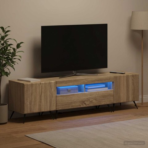 VidaXL 5-częściowa szafka RTV z LED dąb Sonoma Drewno inżynieryjne