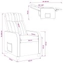 VidaXL Fotel recliner ciemnoszary Welur